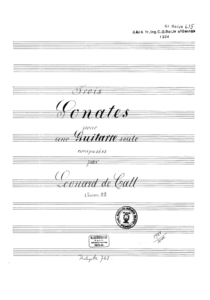 Frontespizio dell'edizione originale delle Tre sonate Op. 22